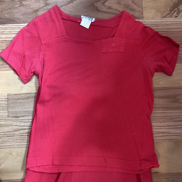 Mister Leonard Bright Red 3 Piece Skirt Set, Size 10 (tag missing). - Picture 2 of 13